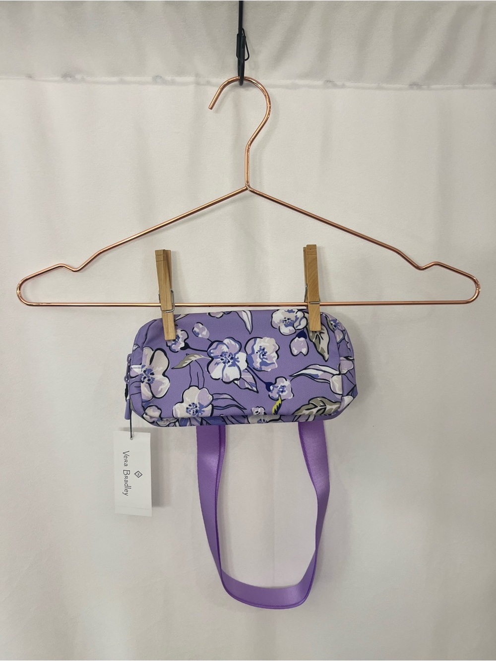 Vera Bradley Lavender Floral Mini Crossbody